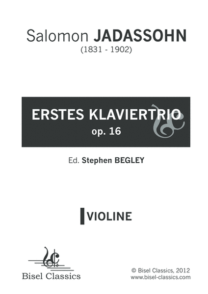 Erstes Klaviertrio, Opus 16 - Violin Part