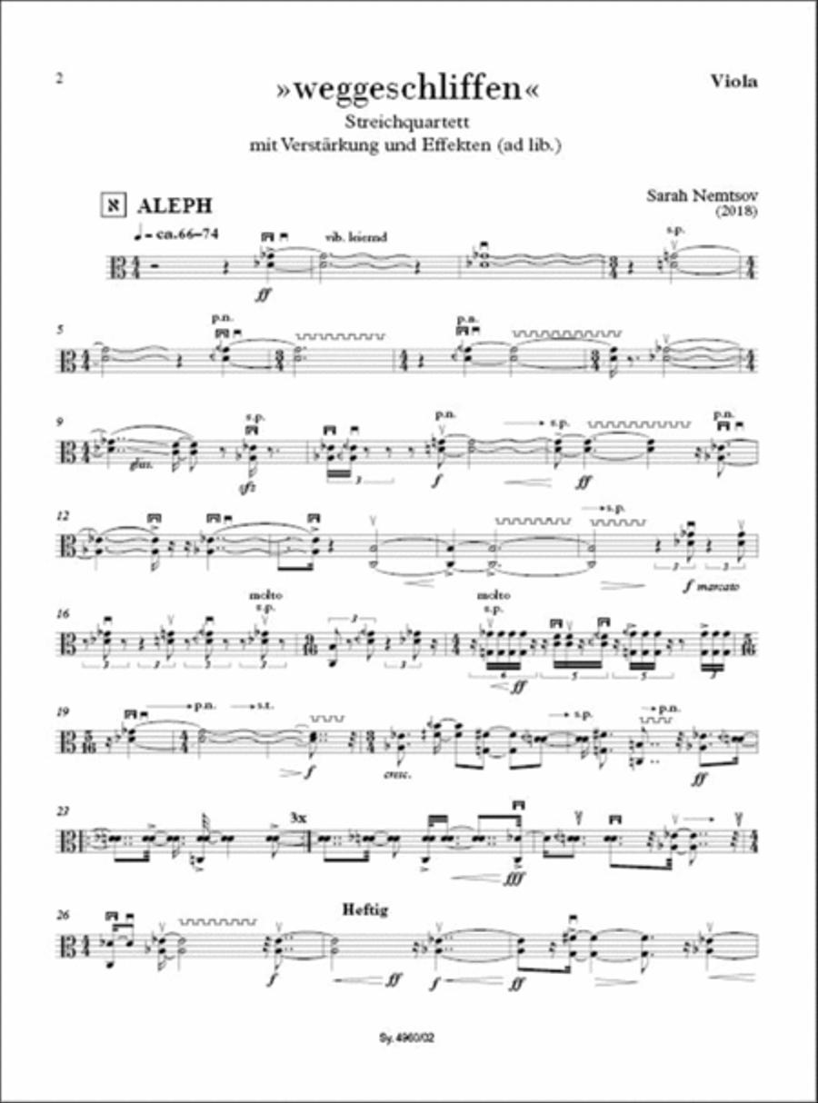 weggeschliffen weggeschliffen String Quartet scores gallery preview page 5