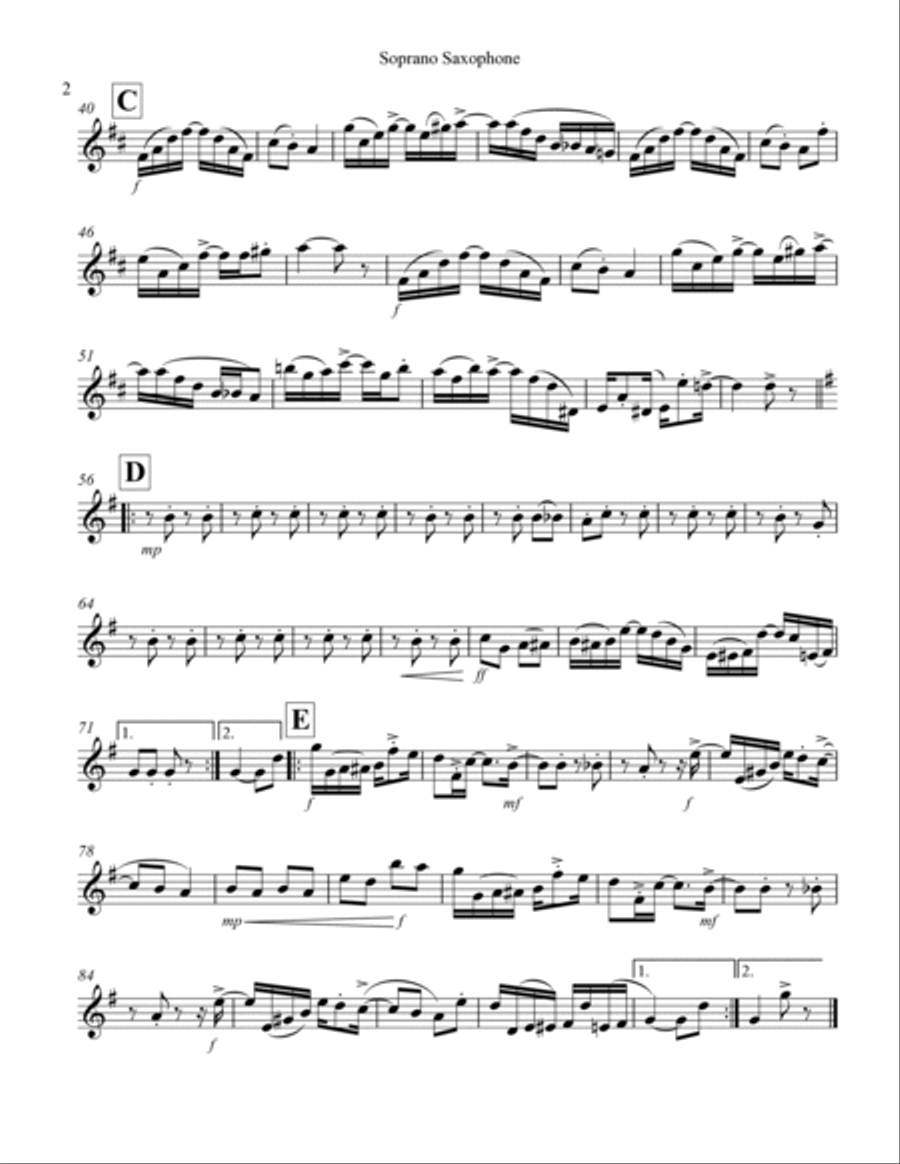 Joplin - “Something Doing” (for Saxophone Quartet SATB) Saxophone Quartet scores gallery preview page 6