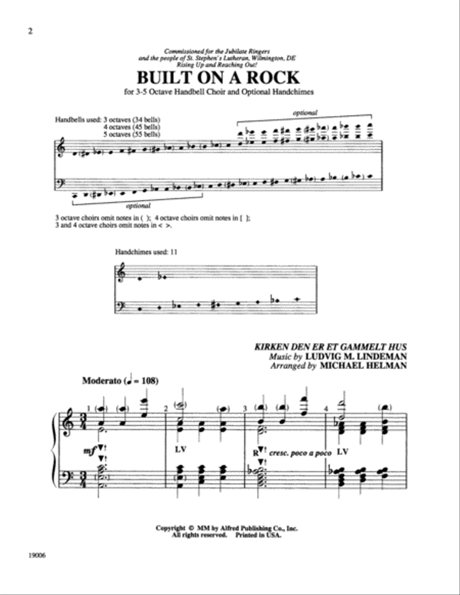 Built on a Rock Built on a Rock Handbell Choir scores gallery preview page 2