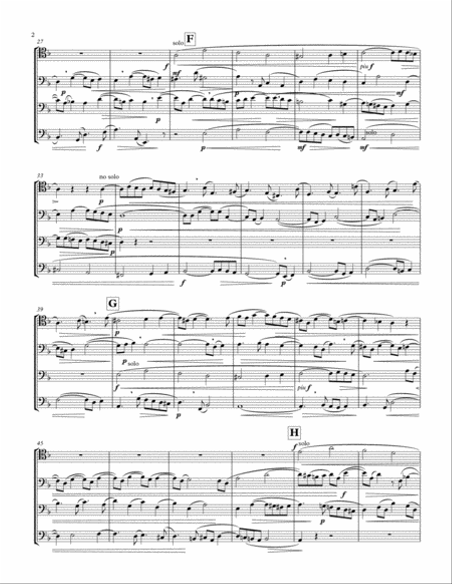 Contrapunctus I from the Art of the Fugue Trombone Solo scores gallery preview page 2
