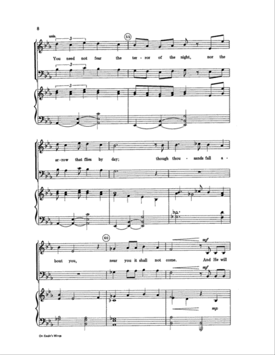 On Eagle's Wings Choir scores gallery preview page 8