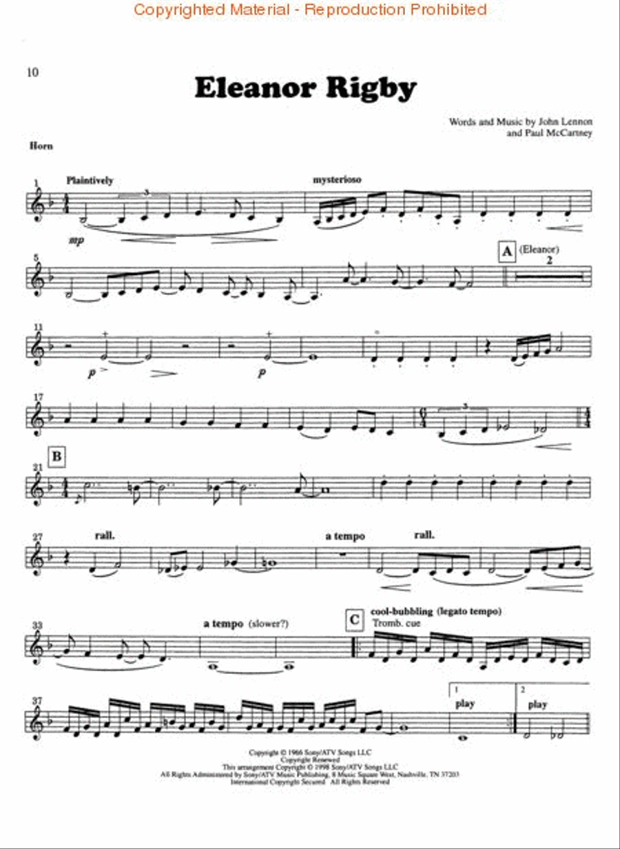 All You Need Is Love Brass Quintet scores gallery preview page 3