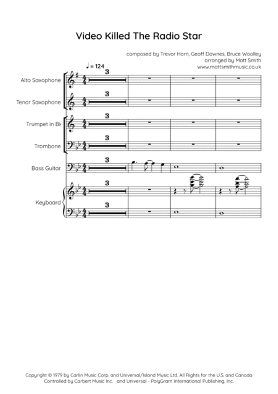 Video Killed The Radio Star Voice scores gallery preview page 3