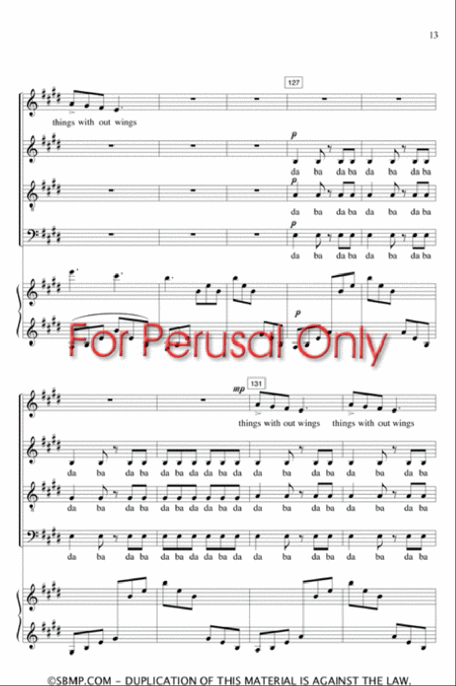 porky & porkie - SATB Octavo 4-Part scores gallery preview page 13
