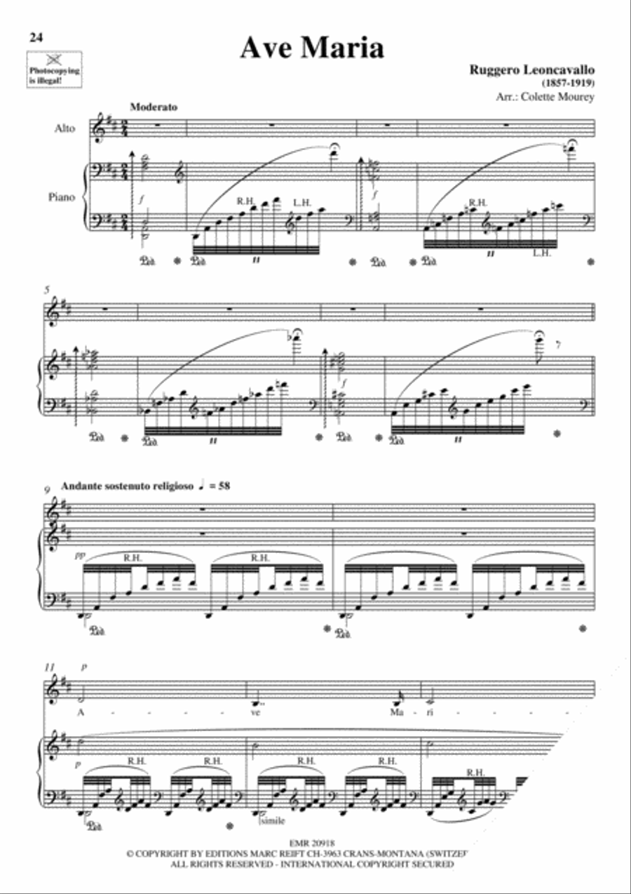 100 Ave Maria Volume 5 Alto Voice scores gallery preview page 13