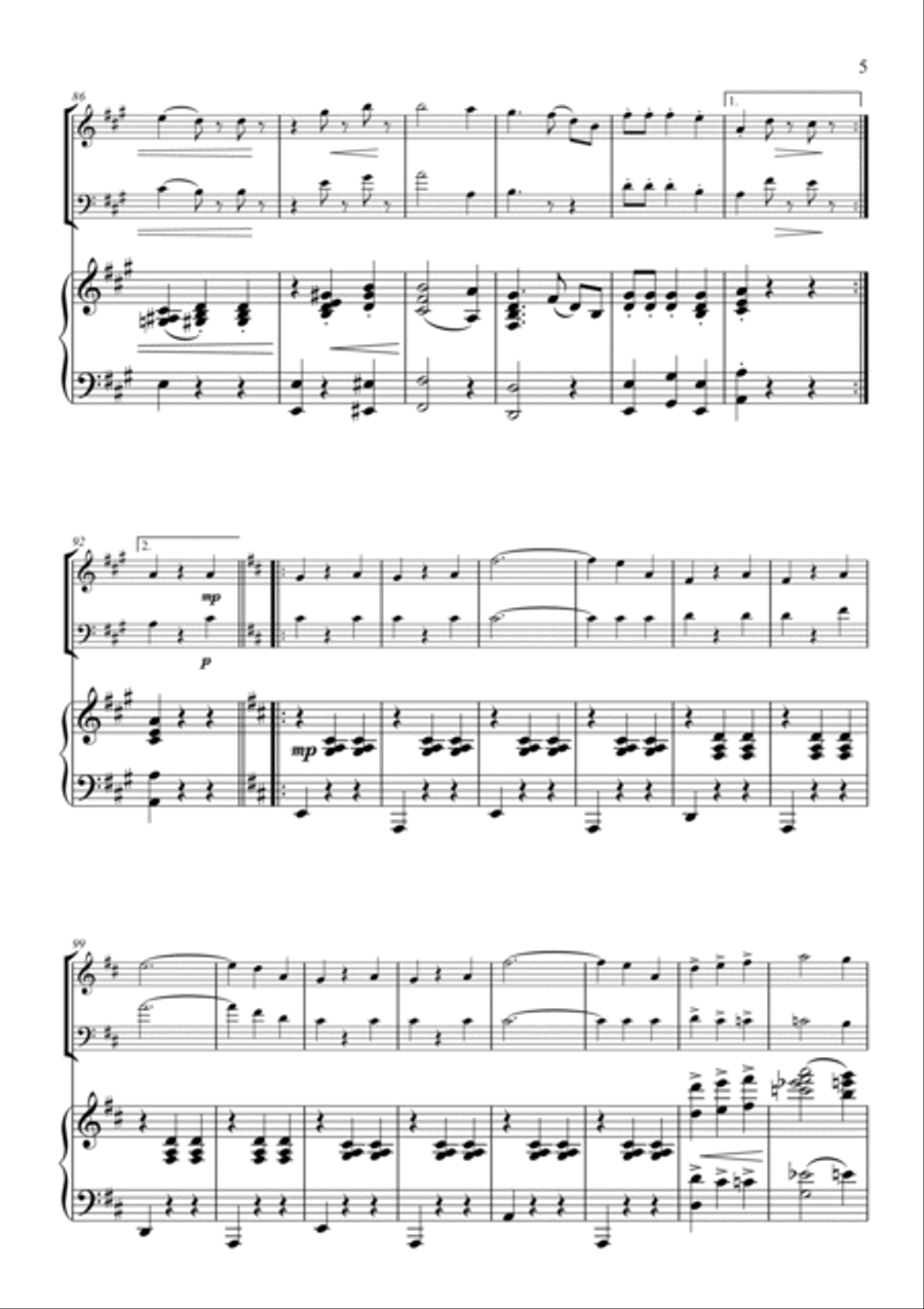 The Blue Danube - Piano Trio Piano Trio scores gallery preview page 6