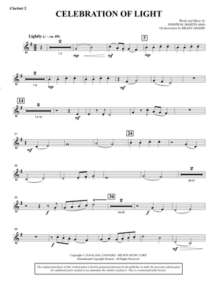 Celebration Of Light (Arise And Shine) (Full Orchestra) - Bb Clarinet 2