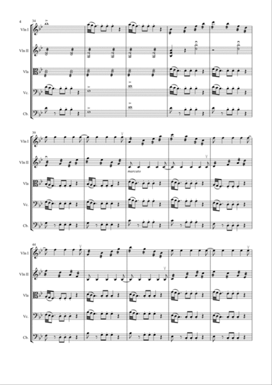 Symphony No. 25 in G minor K183 String Orchestra scores gallery preview page 4