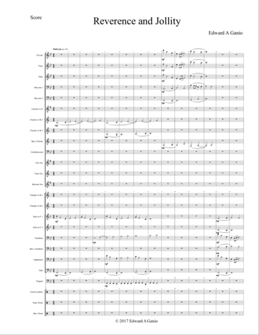 Reverence and Jollity Reverence and Jollity Concert Band scores gallery preview page 1