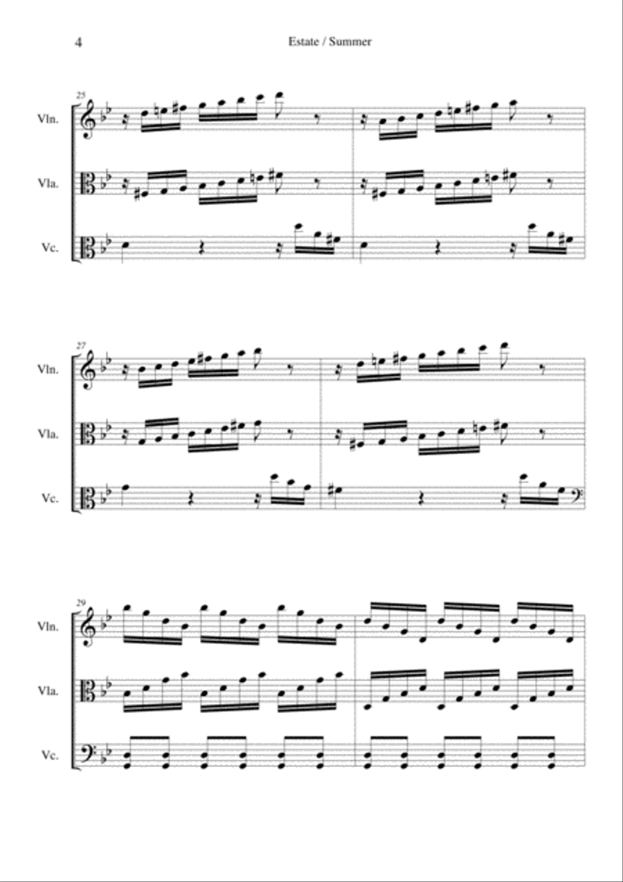 Storm Cocerto No.2 in G Minor (Summer) String Trio scores gallery preview page 4
