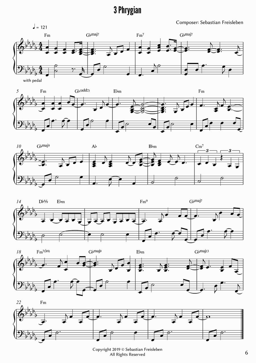 Gregorian Modes - 7 Little Pieces In Church Modes For Piano Piano Method scores gallery preview page 6