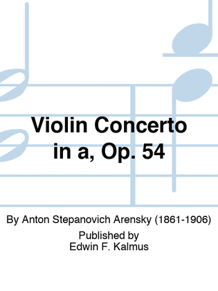 Book cover for Violin Concerto in a, Op. 54