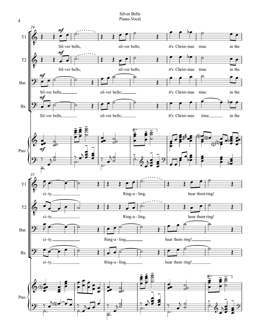 Silver Bells Silver Bells TTBB scores gallery preview page 4