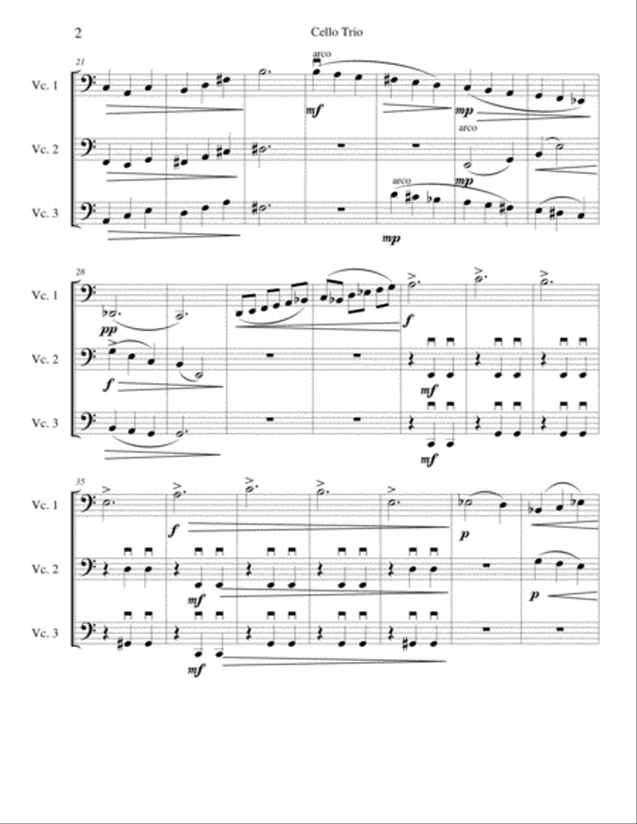 Cello Trio Cello scores gallery preview page 5