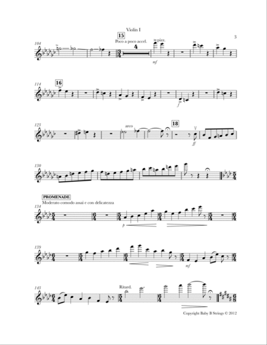 Pictures at an Exhibition String Quartet scores gallery preview page 3