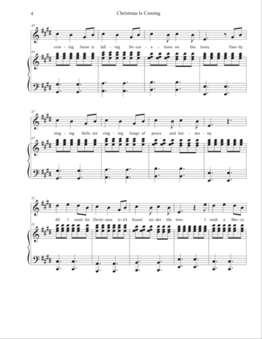 Christmas Is Coming Voice scores gallery preview page 4