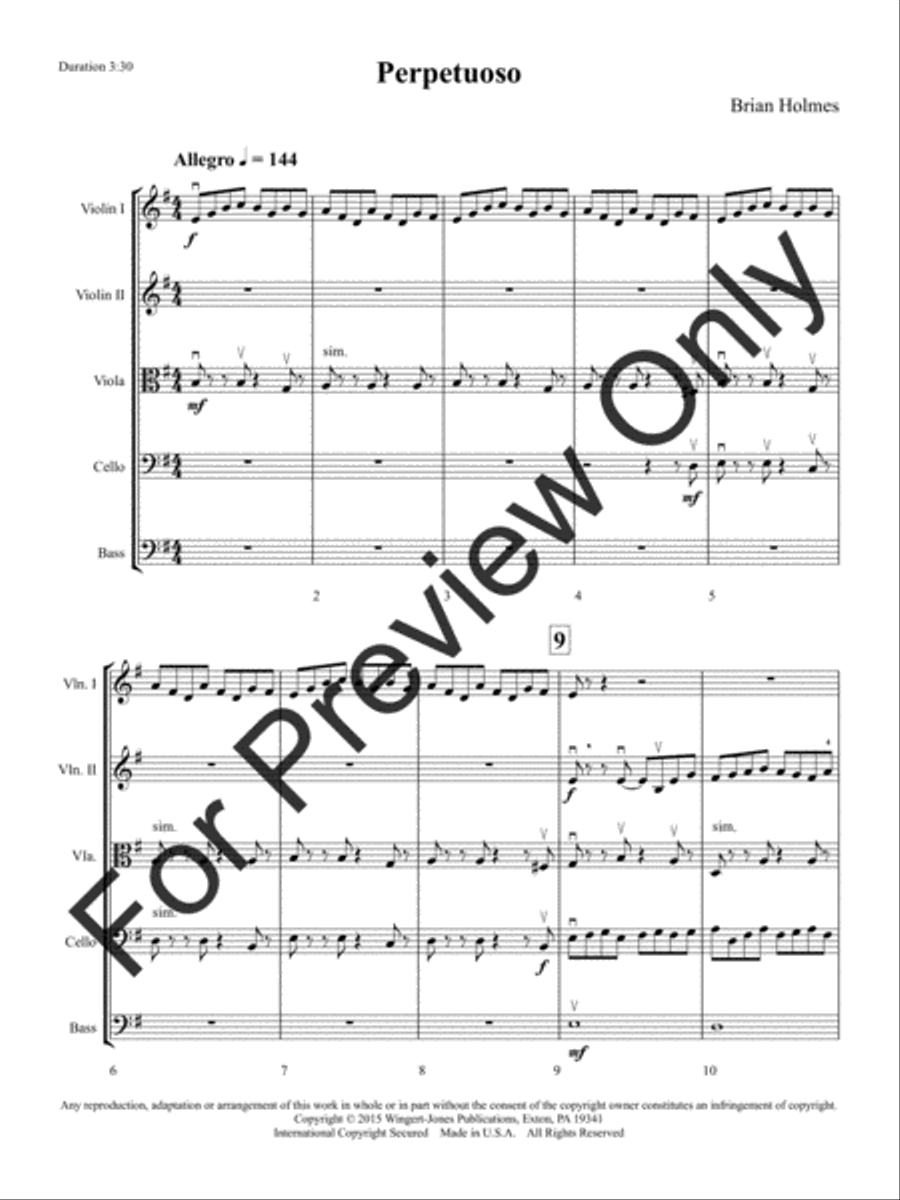 Perpetuoso (Score) Perpetuoso (Score) String Orchestra scores gallery preview page 4