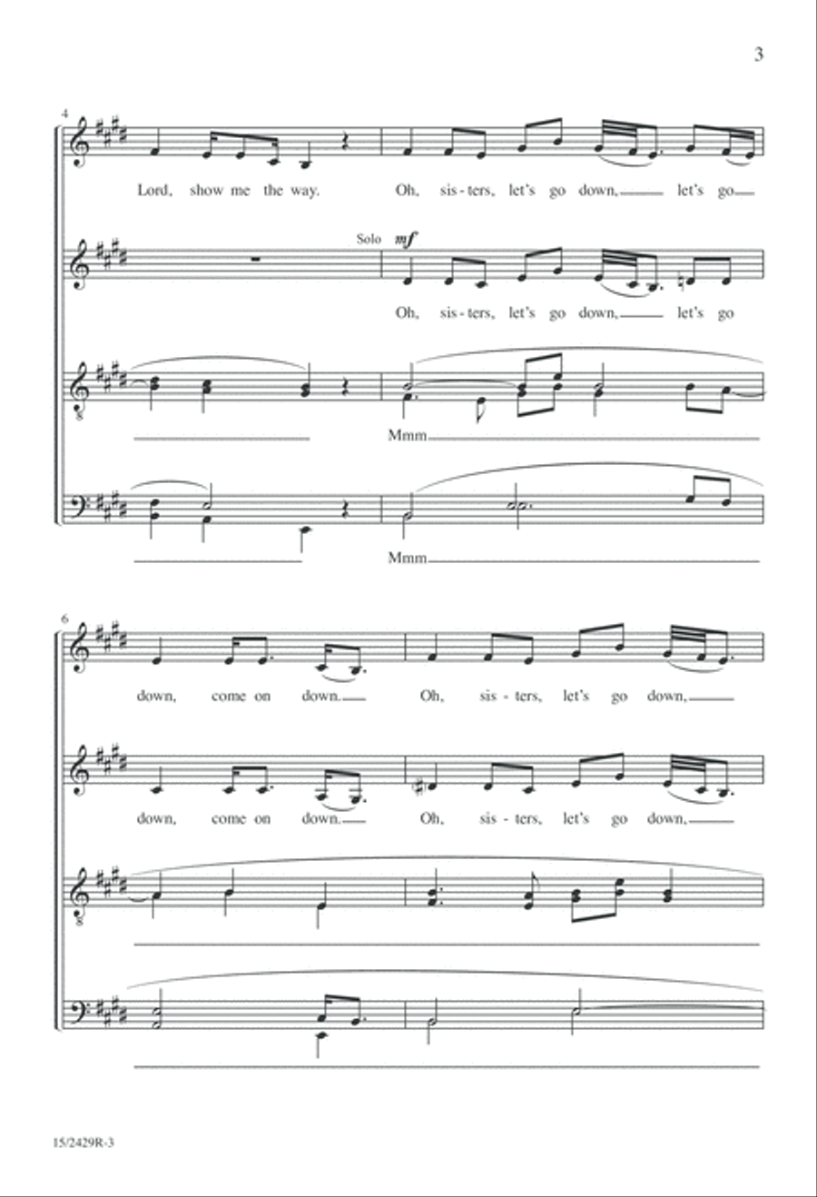 Down to the River to Pray Divisi scores gallery preview page 3