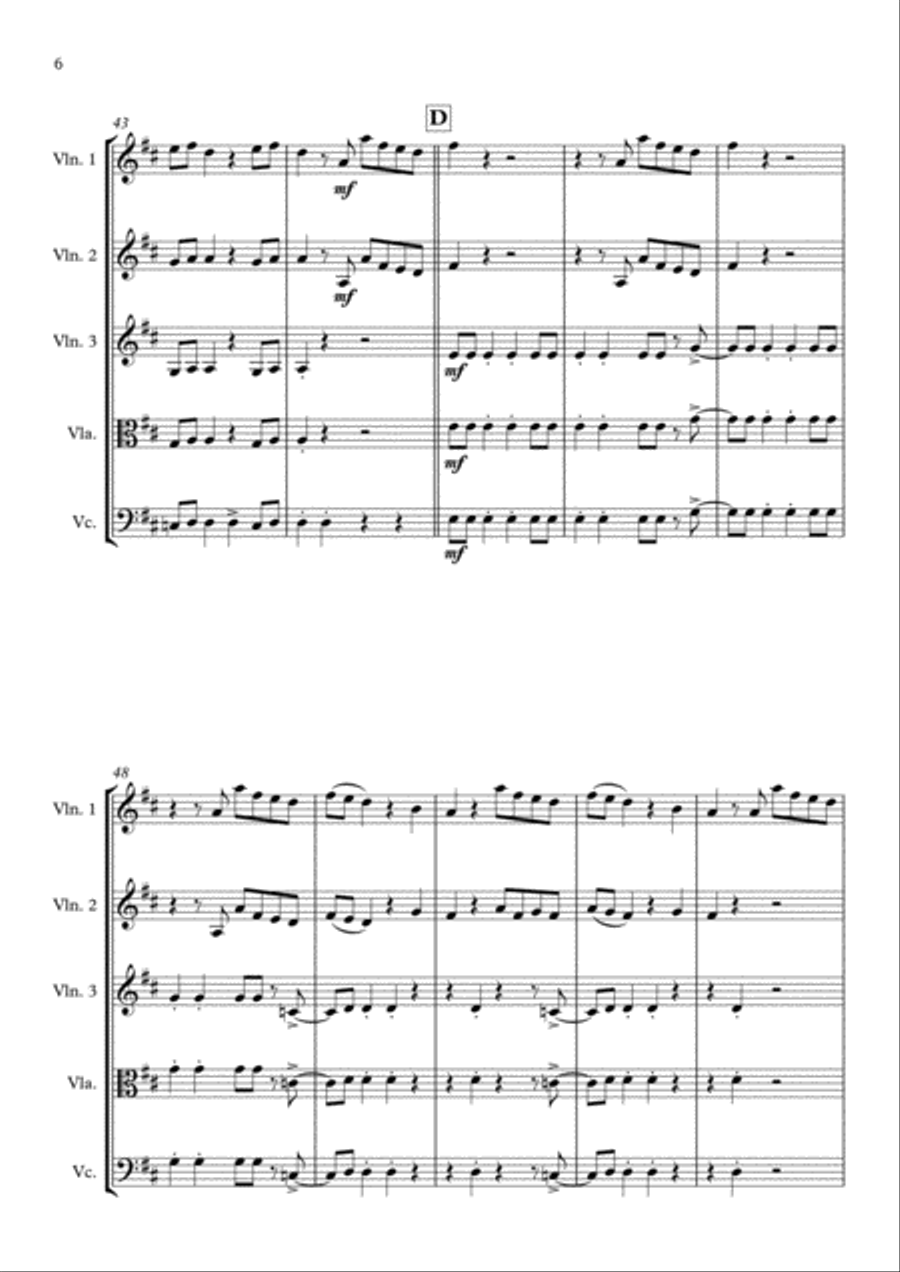 Shake It Off String Quartet scores gallery preview page 6