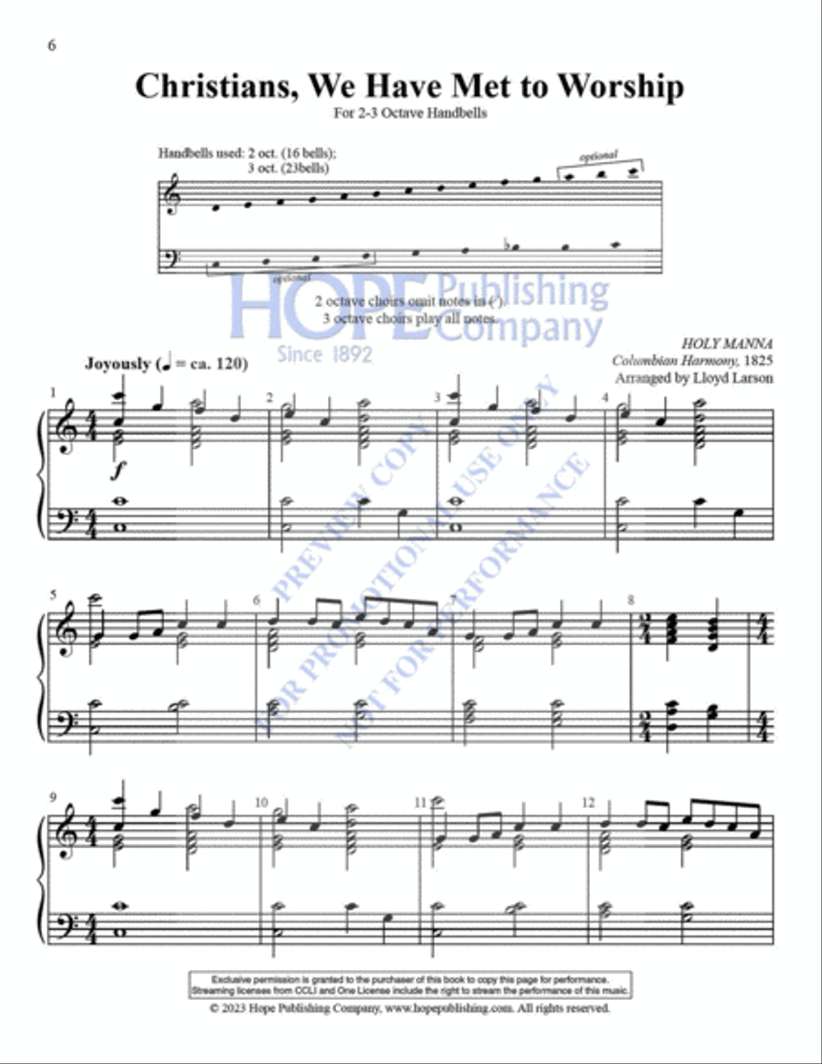 Simply Reproducible Hymns Handbell Choir scores gallery preview page 9