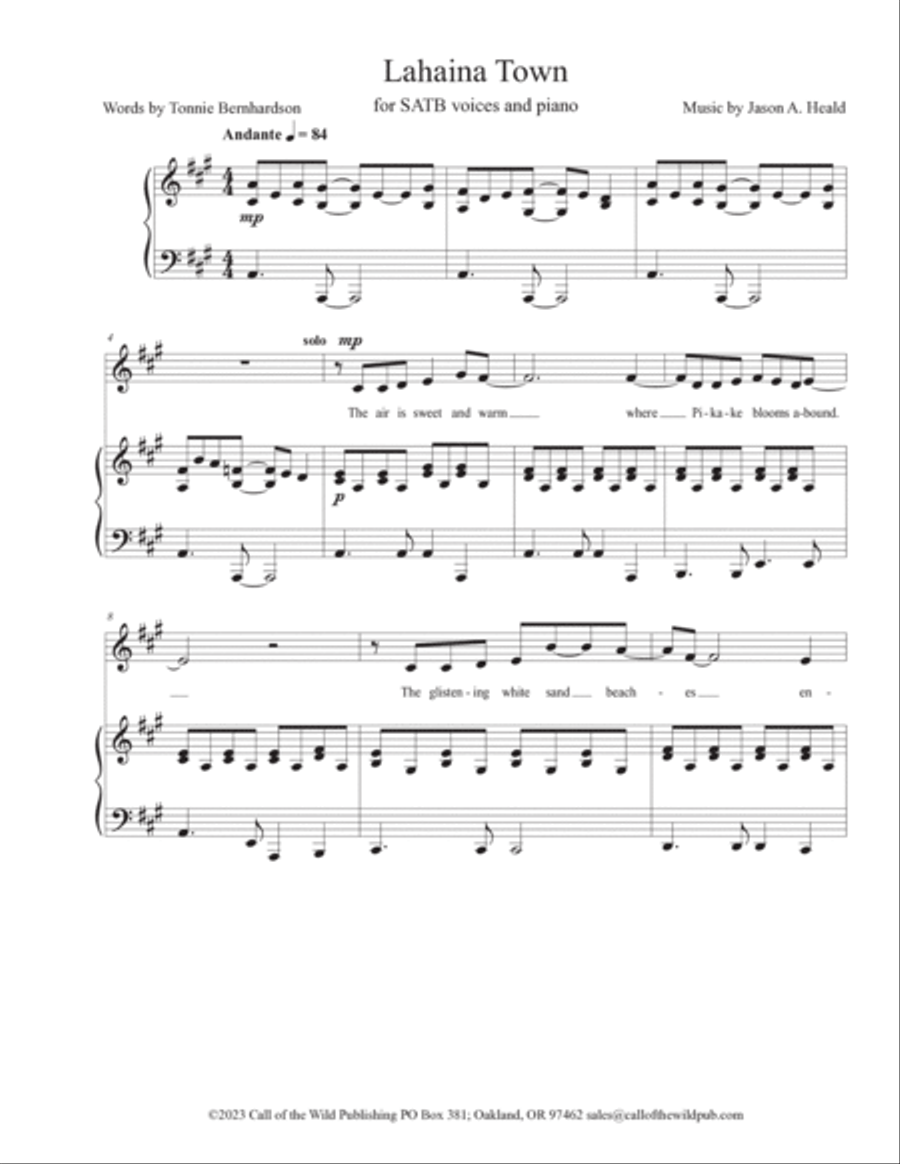 Lahaina Town Lahaina Town 4-Part scores gallery preview page 3