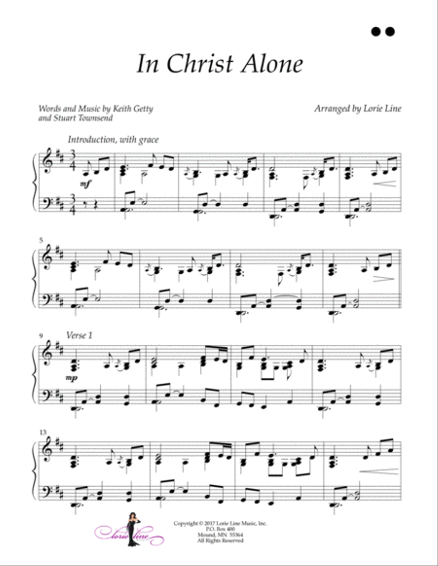 In Christ Alone Piano Solo scores gallery preview page 2