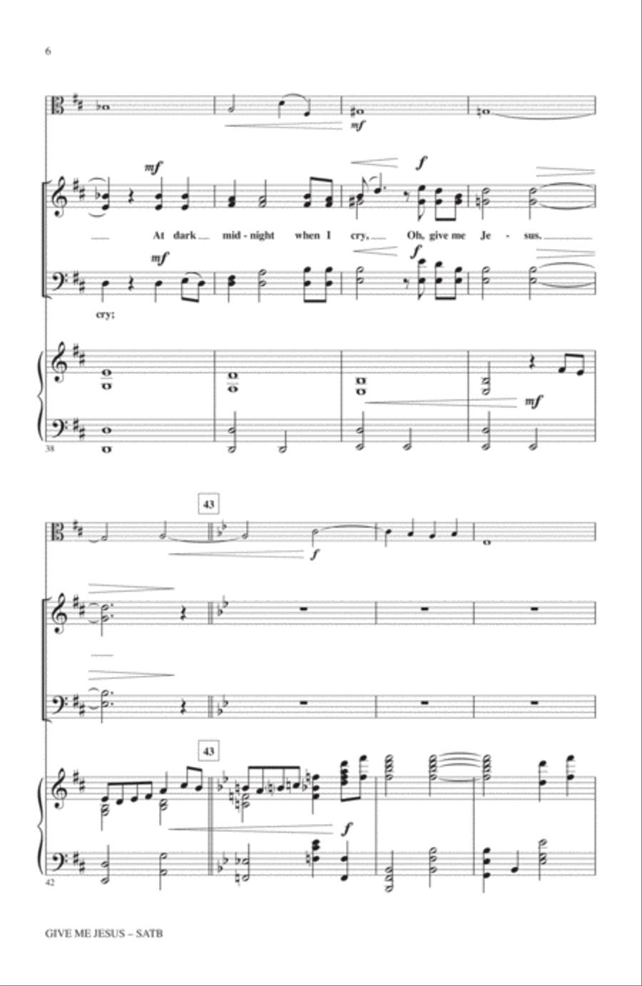 Give Me Jesus 4-Part scores gallery preview page 5