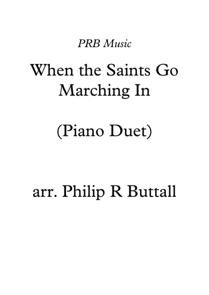 When the Saints Go Marching In (Piano Duet - Four Hands) image number null