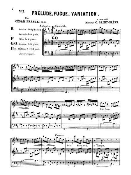 Franck: Prelude, Fugue and Variation, Op. 18