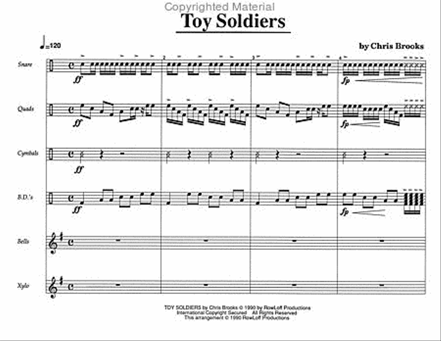 Toy Soldiers Percussion Ensemble scores gallery preview page 3