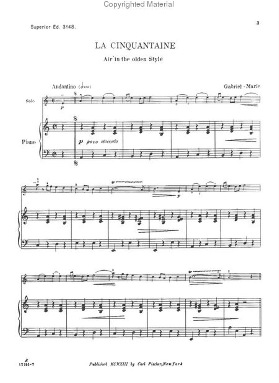 La Cinquantaine La Cinquantaine Violin Solo scores gallery preview page 2