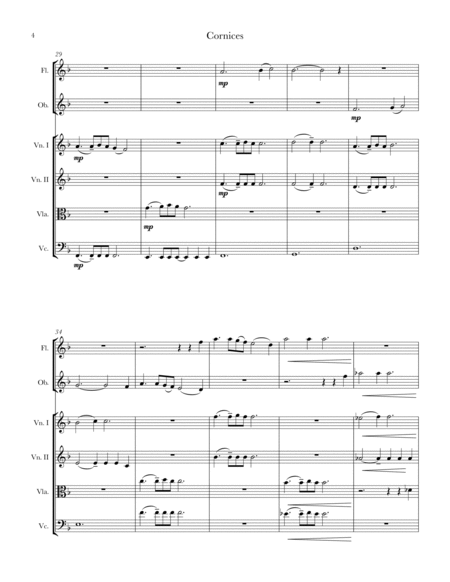 Cornices for flute, oboe & string quartet image number null