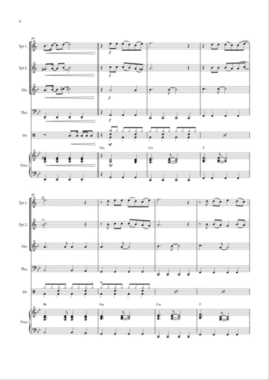 Flowers Brass Quartet scores gallery preview page 6