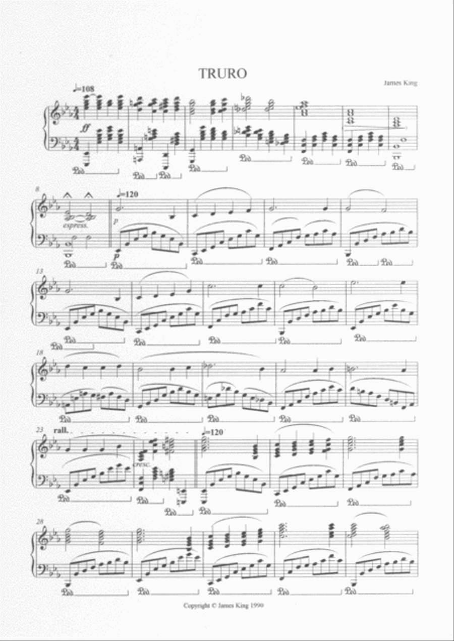 Truro Piano Solo scores gallery preview page 1