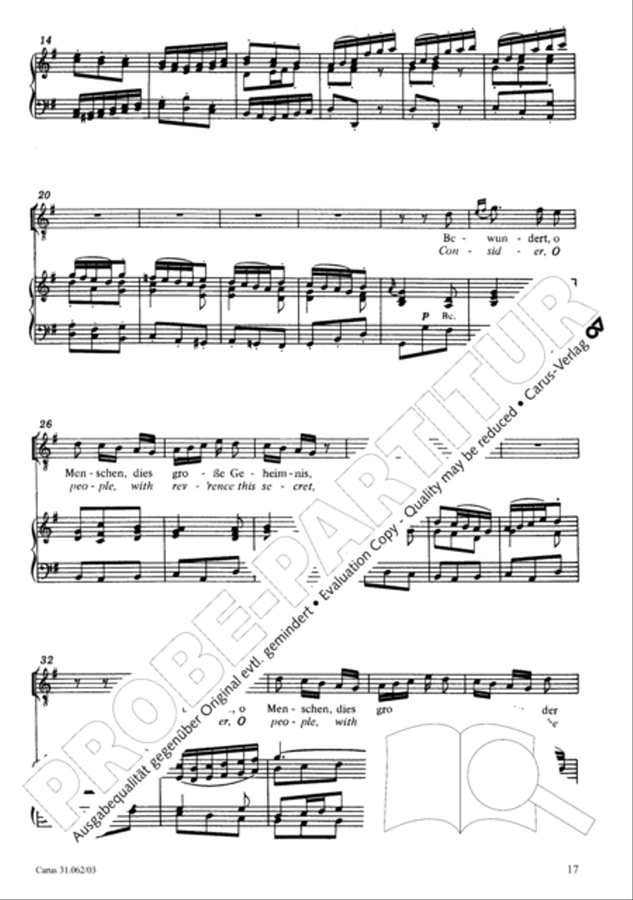 Now come, the nation's Saviour (Nun komm, der Heiden Heiland) 4-Part scores gallery preview page 18
