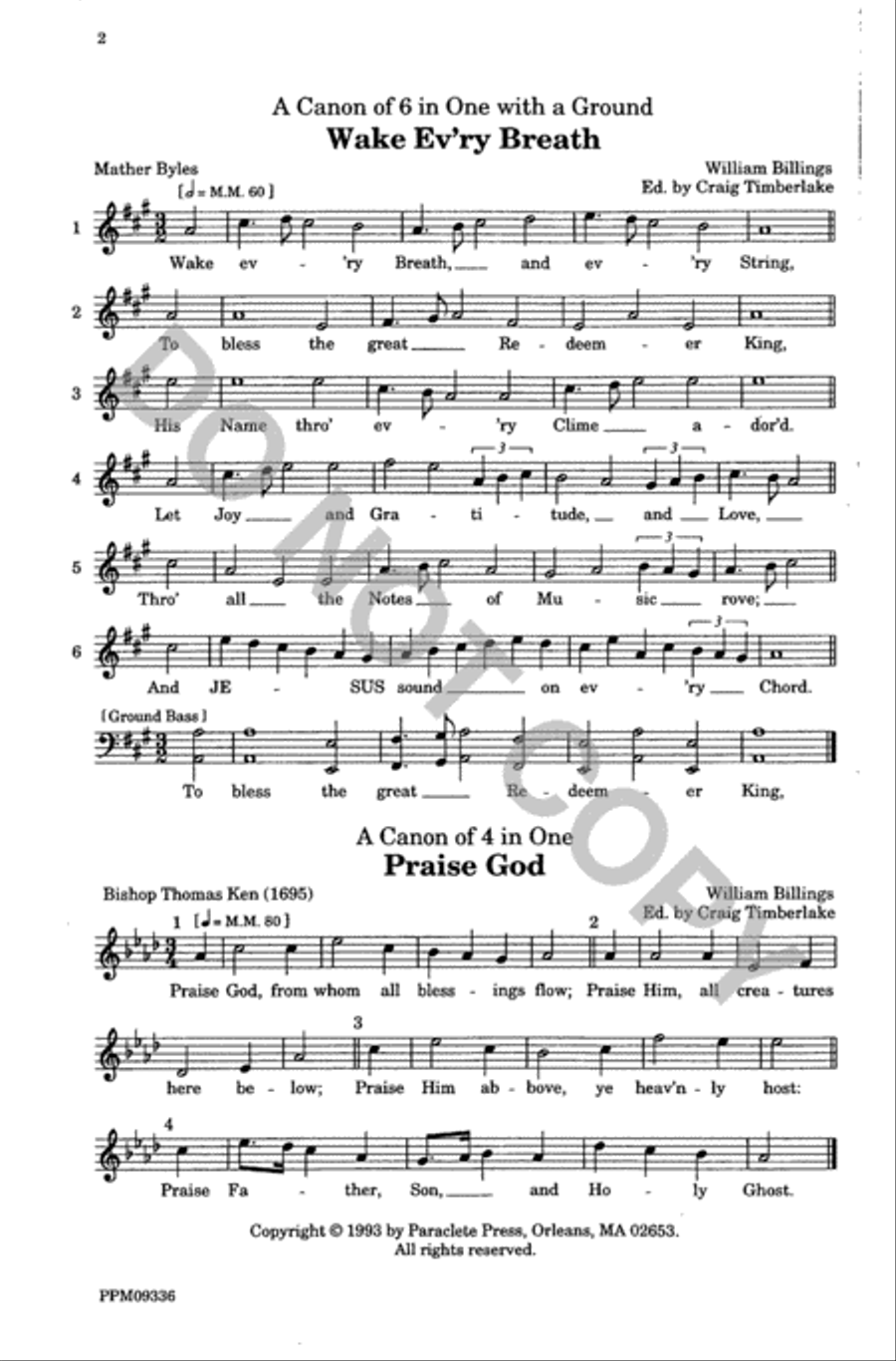 A Cluster of Canons A Cappella scores gallery preview page 3