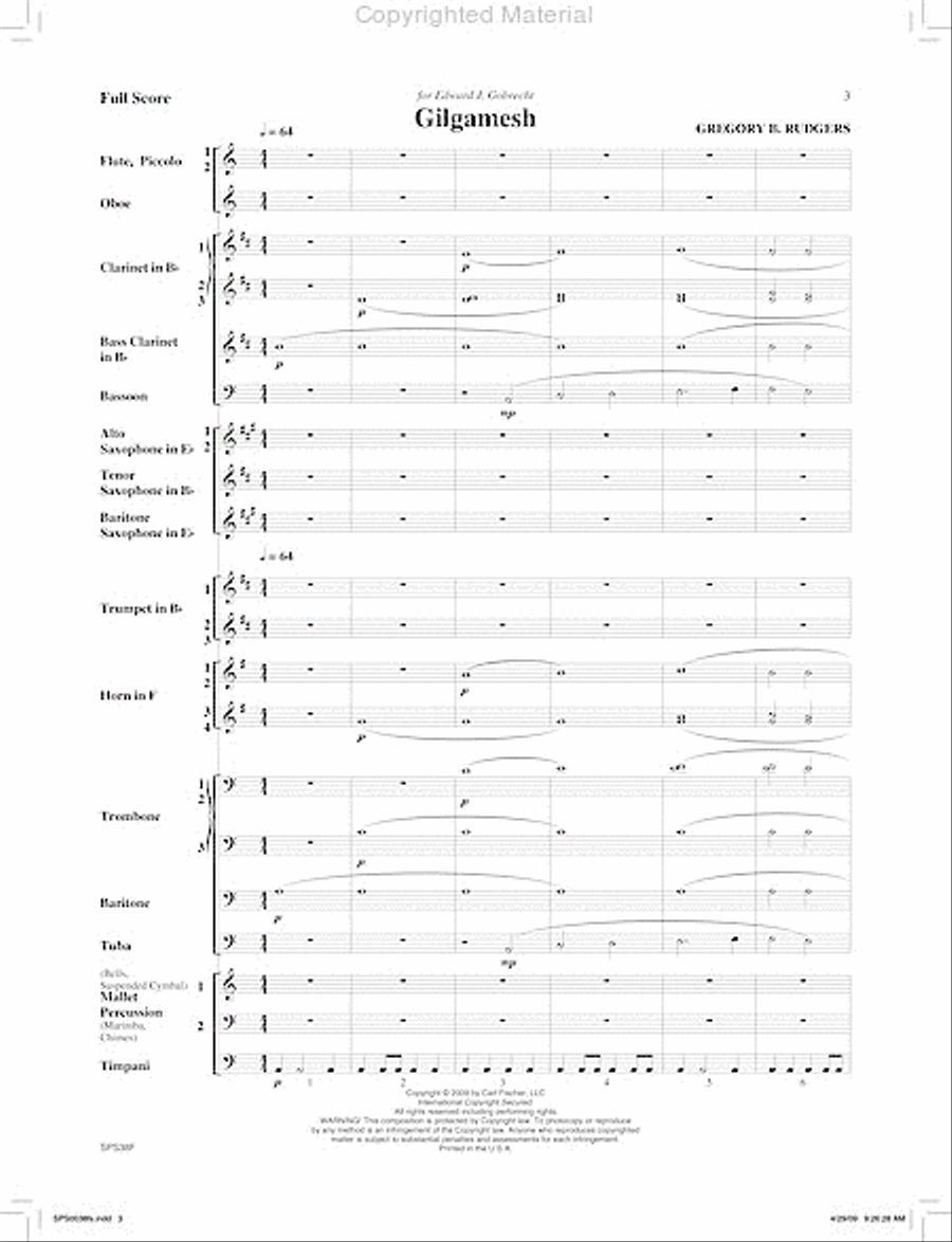 Gilgamesh Gilgamesh Concert Band scores gallery preview page 4
