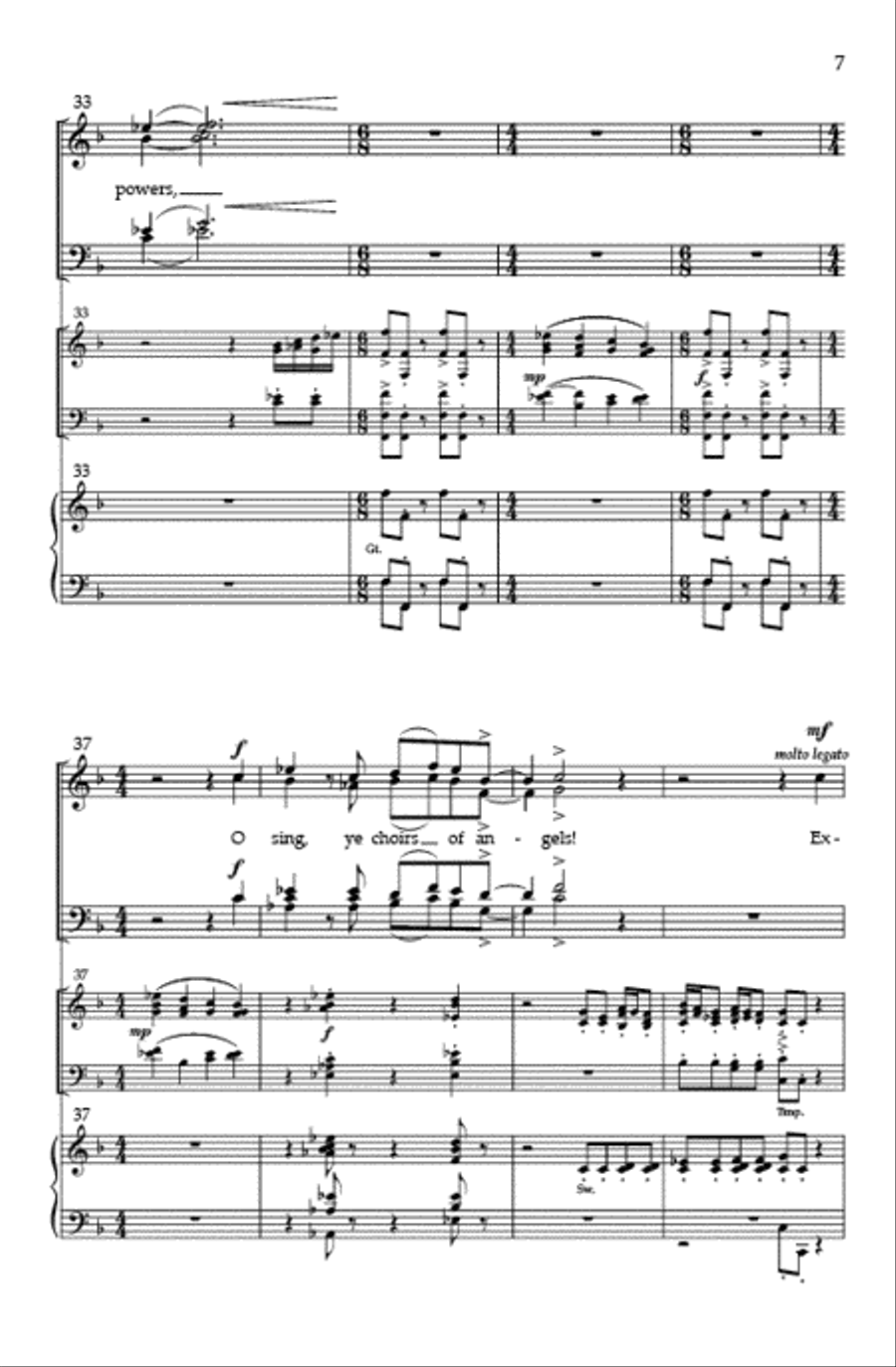 Rejoice, Ye Heavenly Powers (Vocal Score) Divisi scores gallery preview page 6