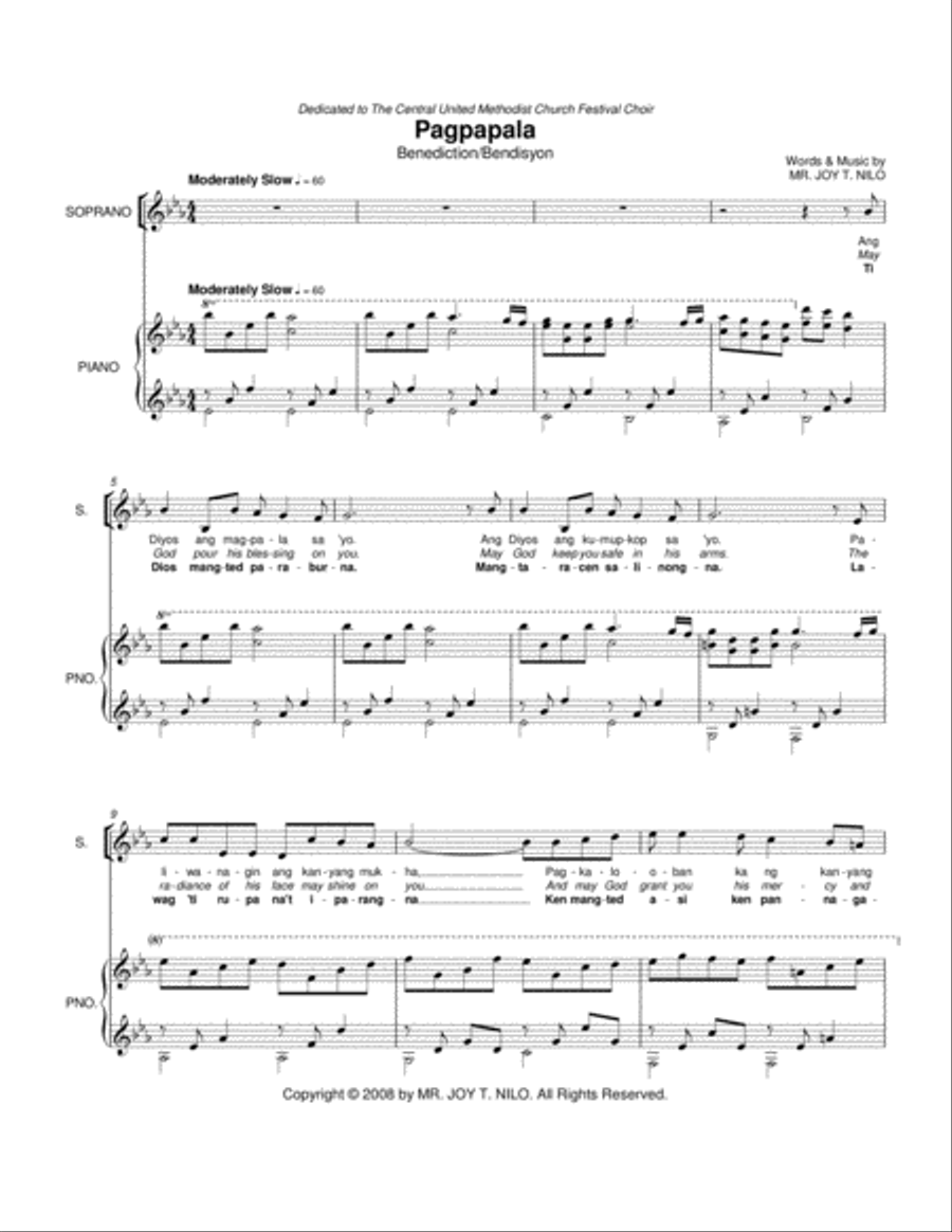 Pagpapala Pagpapala 4-Part scores gallery preview page 1