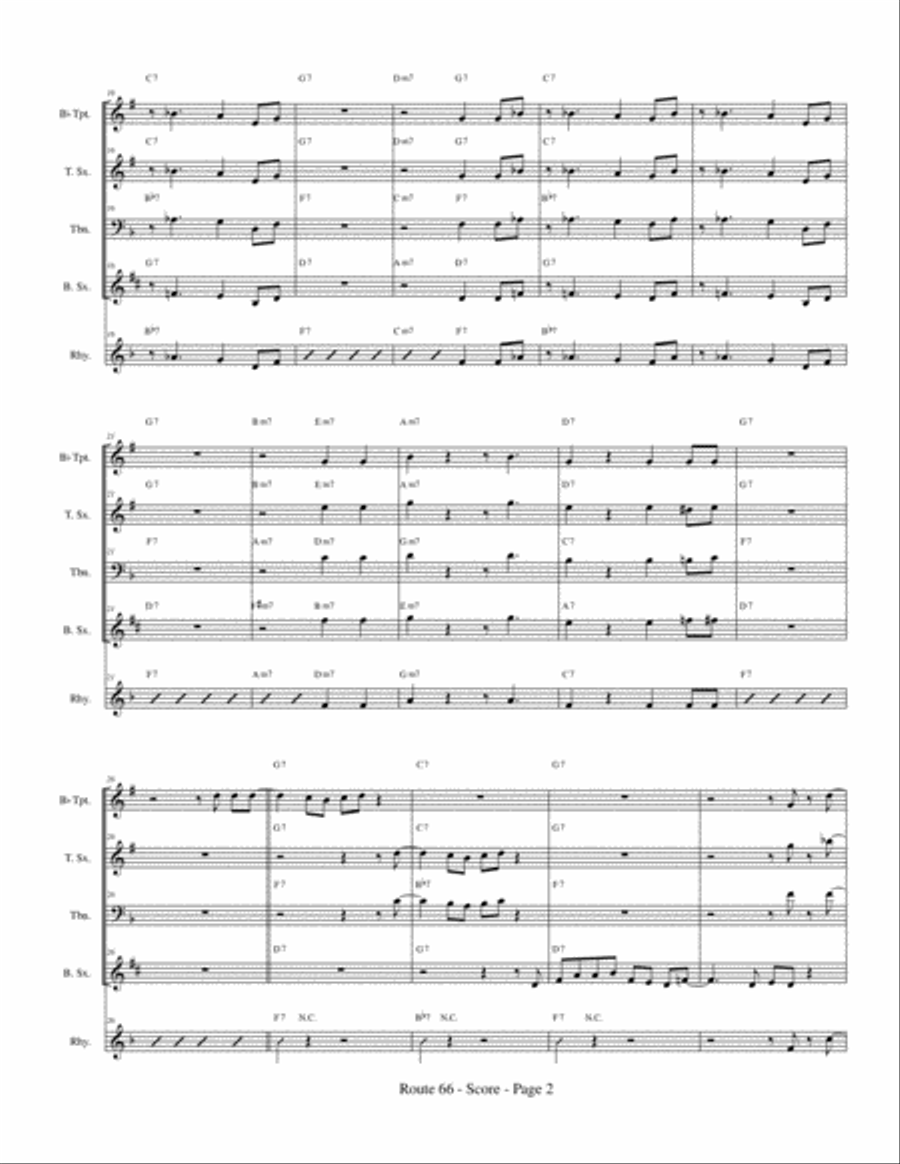 Route 66 Jazz Ensemble scores gallery preview page 4