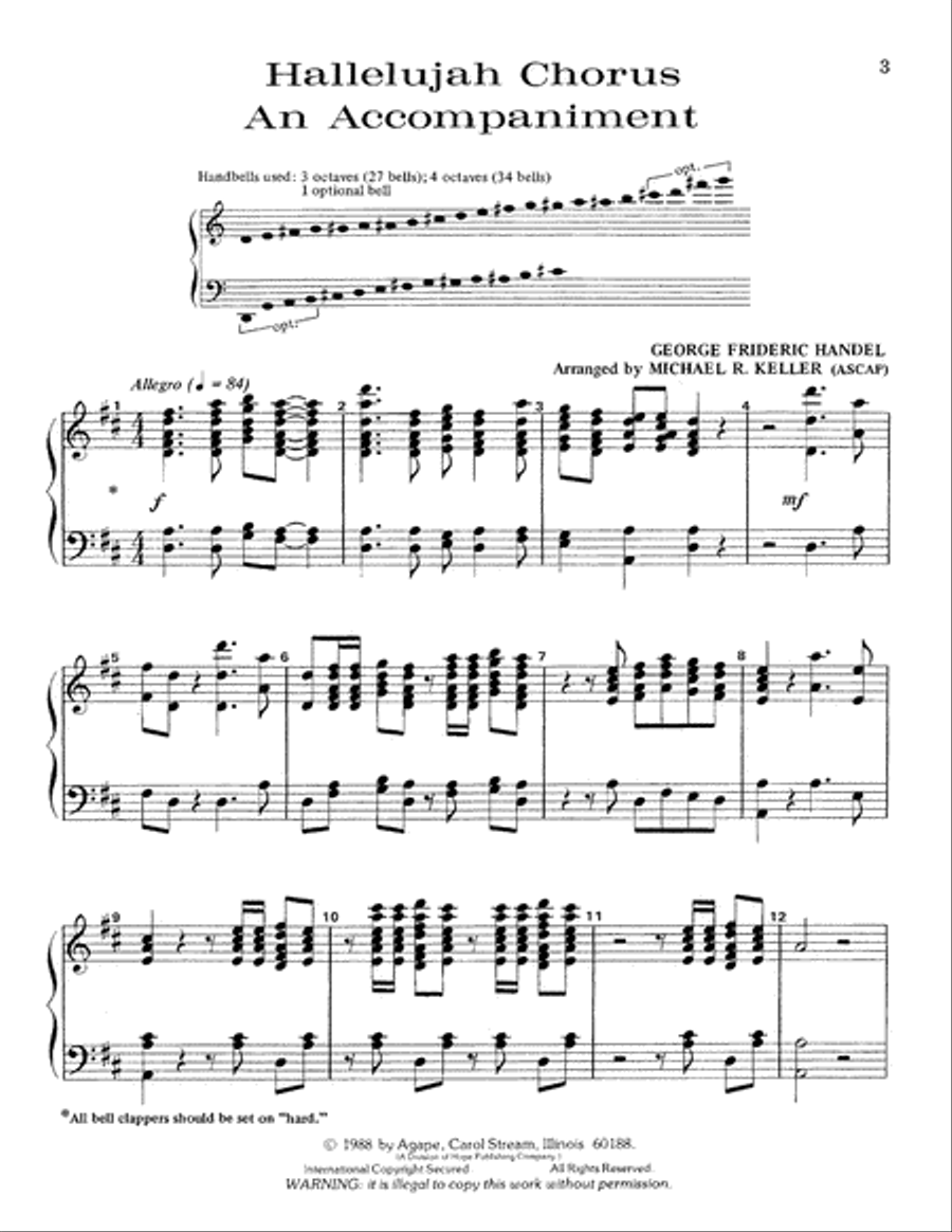 Hallelujah Chorus Handbell Choir scores gallery preview page 3