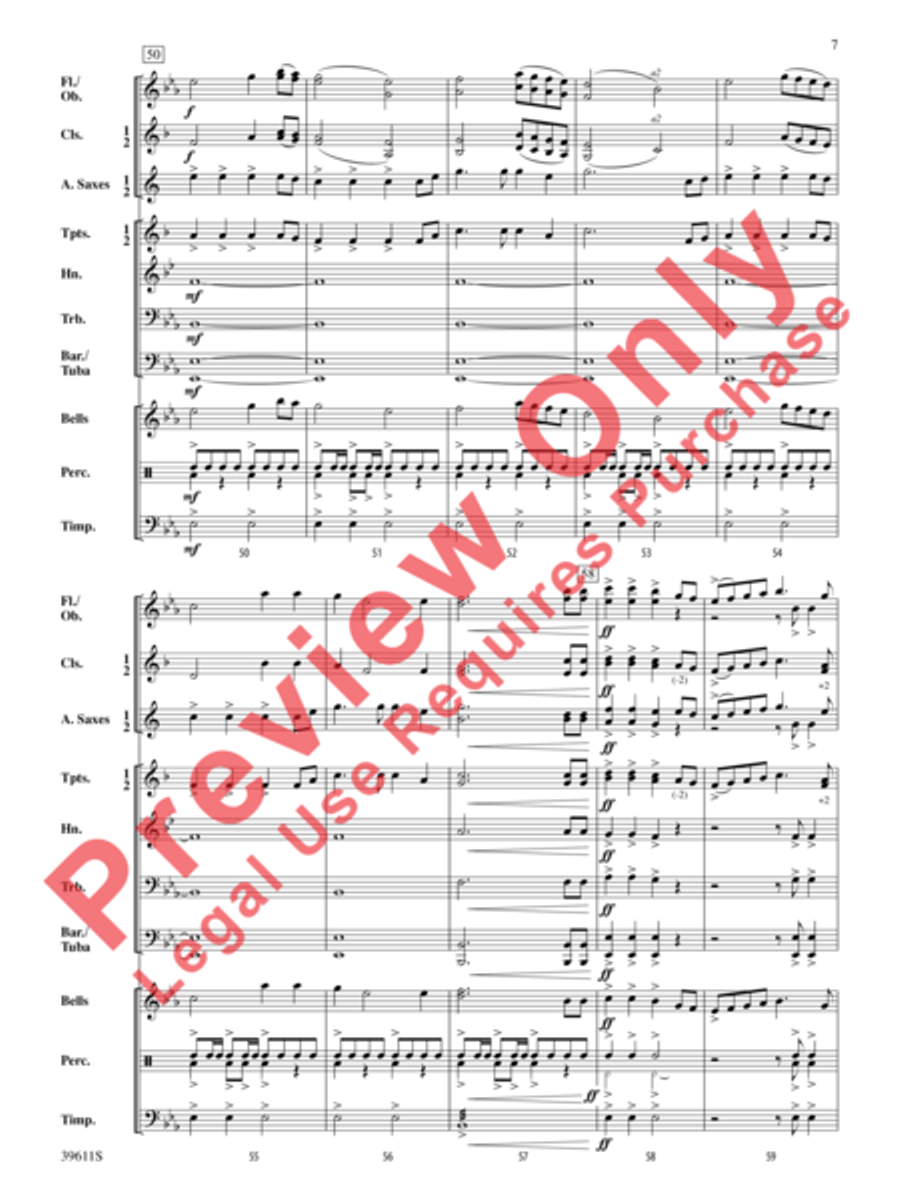 Three Welsh Songs Concert Band scores gallery preview page 8