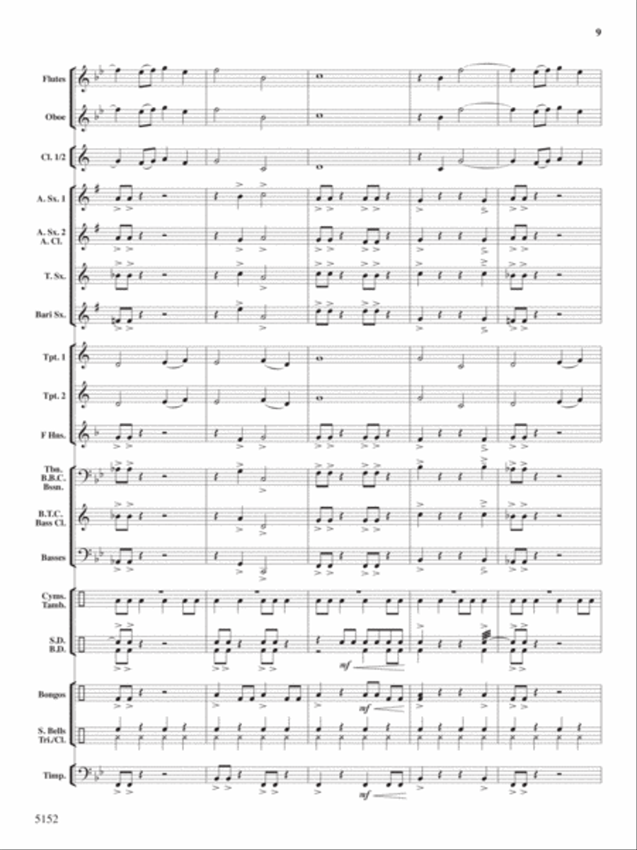 Aztec Celebration Concert Band scores gallery preview page 9