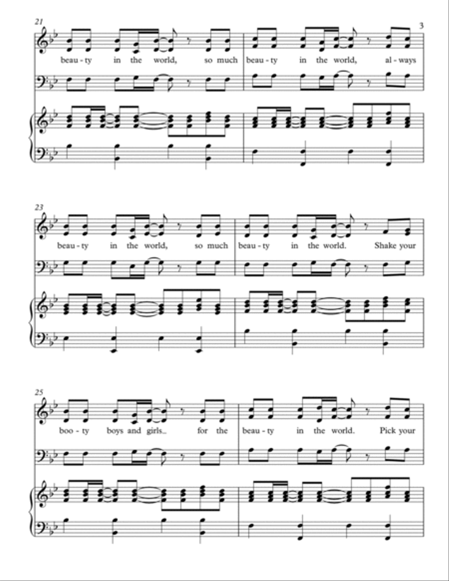 Beauty In The World 3-Part scores gallery preview page 3
