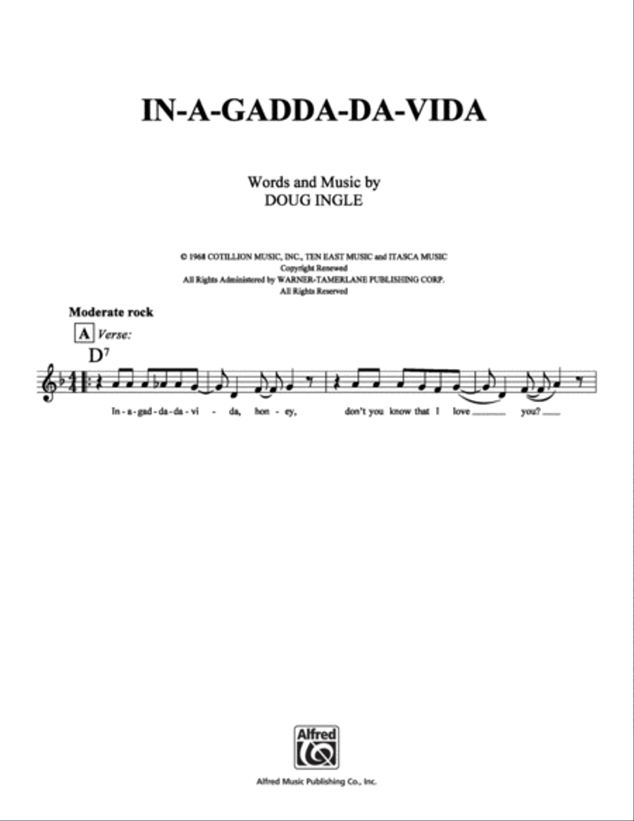 In-A-Gadda-Da-Vida School and Community scores gallery preview page 1