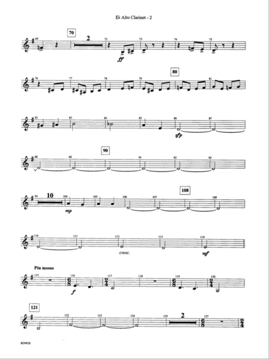 Patapan: E-flat Alto Clarinet Concert Band scores gallery preview page 2