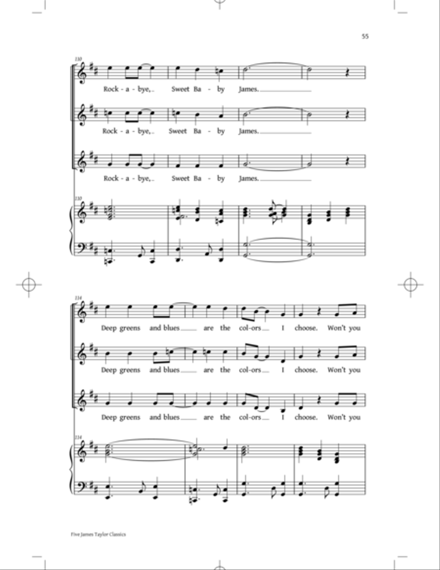 You've Got A Friend: Five James Taylor Classics SSA scores gallery preview page 53