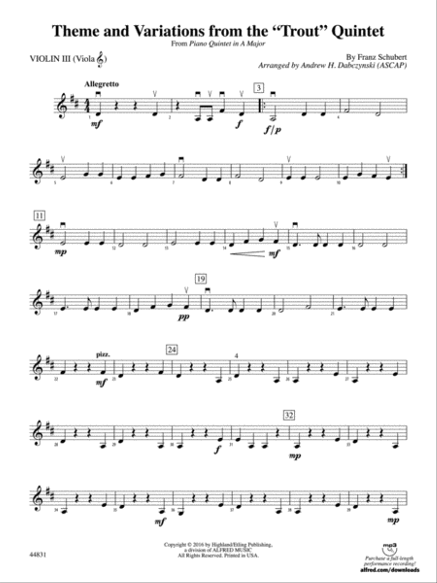 Theme and Variations from the 