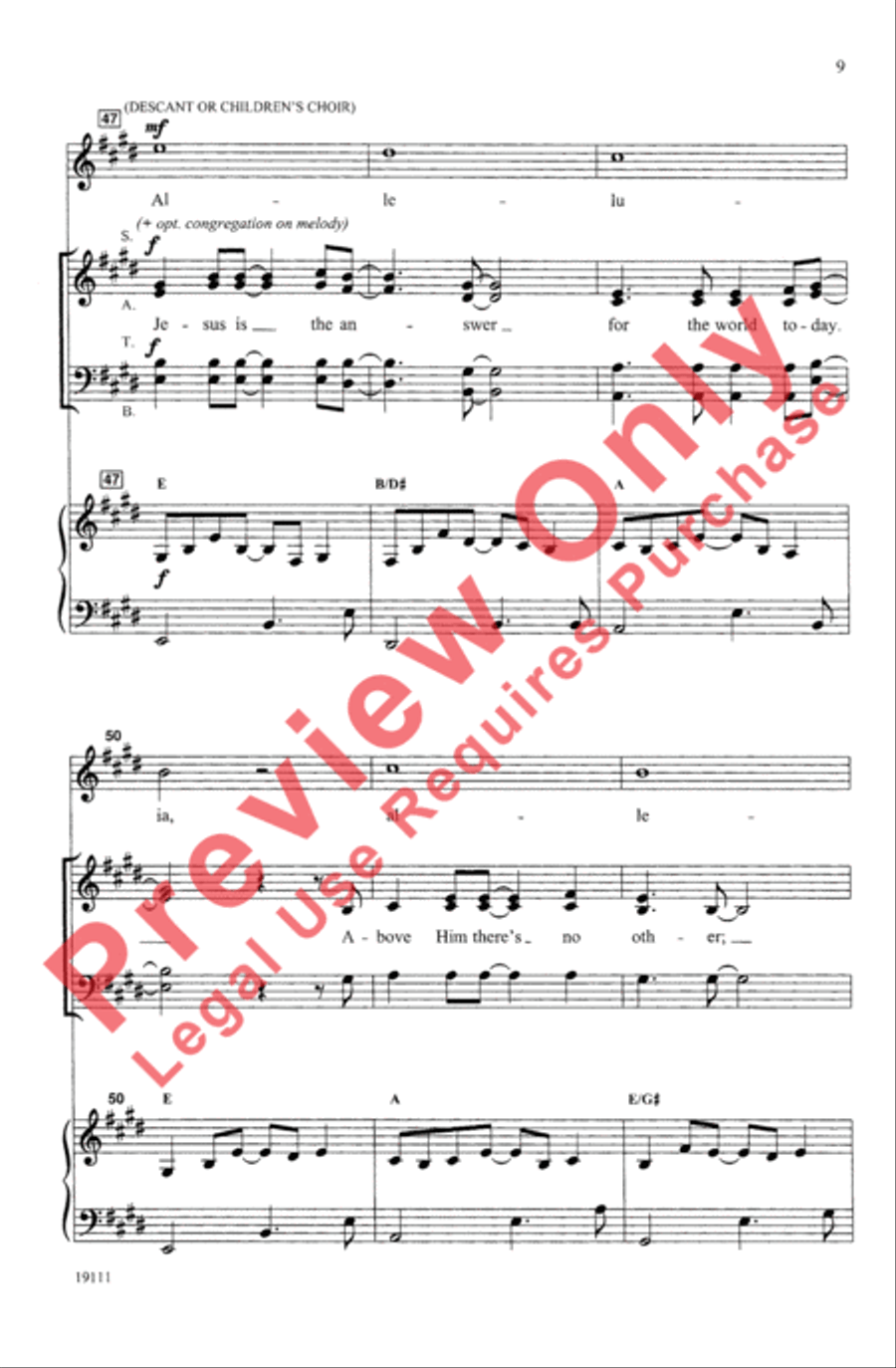 Jesus Is the Answer / Seek Ye First 4-Part scores gallery preview page 10